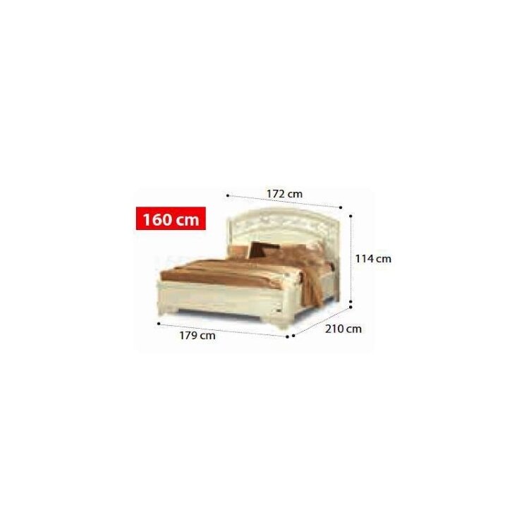 Кровать Torriani Noce Camelgroup, 160x200 без изножья, 128LET.03NO