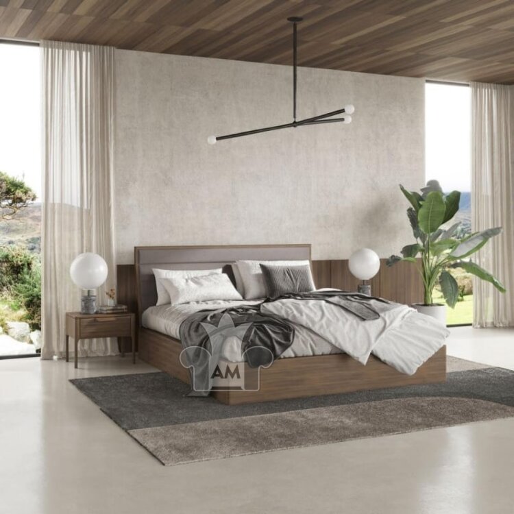 Кровать MOD Interiors Ronda, 160х200, с подъемником, Орех F, MDI.BD.RD.99