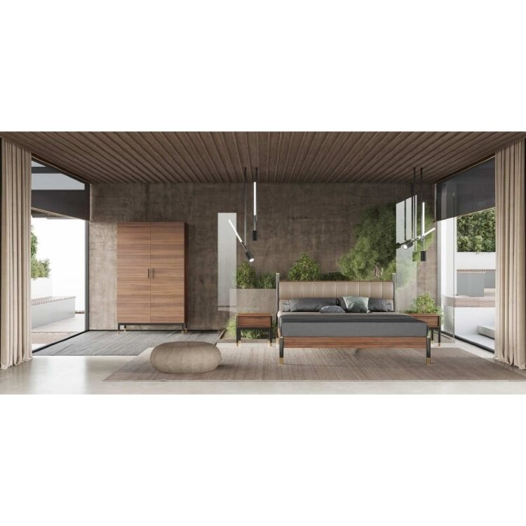 Шкаф MOD Interiors Benissa, двухдверный, без зеркал, шпон ореха F, MDI.WR.BS.48