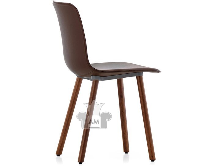 Полукресло VITRA HAL LEATHER WOOD