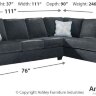 87213S3 Altari модульный раскладной диван, ASHLEY