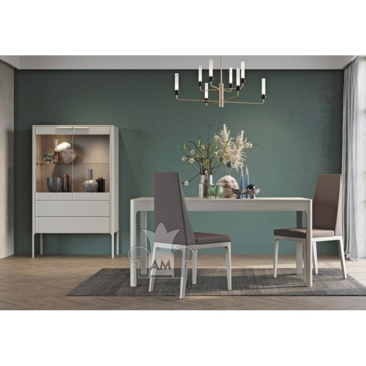 Витрина 2-дверная MOD Interiors Ronda, серый матовый лак, MDI.DC.RD.91