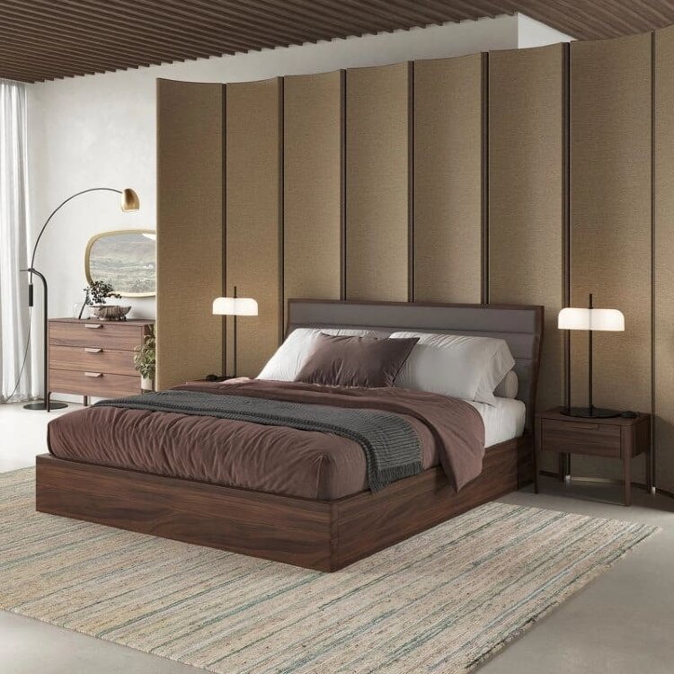 Кровать MOD Interiors Ronda, 180х200, с подъемным механизмом, Грецкий орех, MDI.BD.RD.79