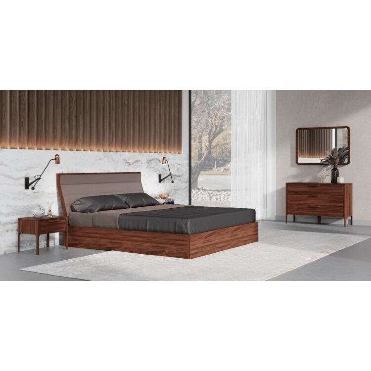 Кровать MOD Interiors Ronda, 180х200, с подъемным механизмом, Грецкий орех, MDI.BD.RD.79