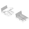Кровать MOD Interiors Ronda, 180х200, с подъемным механизмом, Грецкий орех, MDI.BD.RD.79