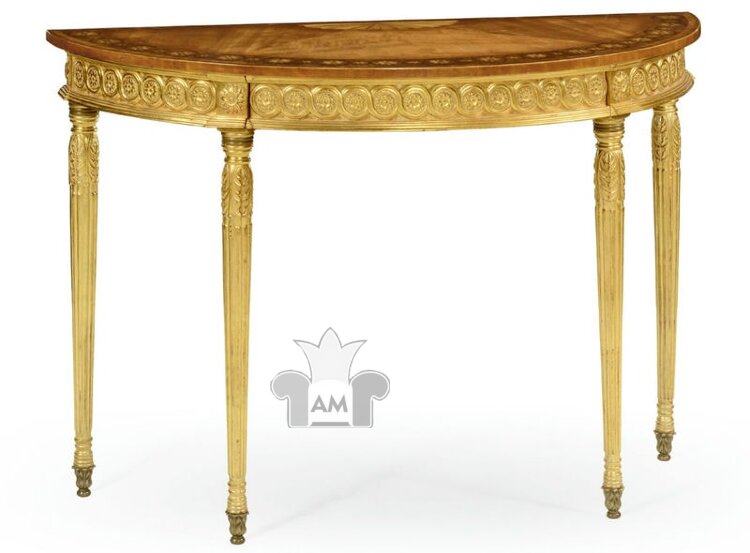 Консоль Jonathan Charles Gilded Demilune Console Table 493226-GIL