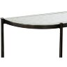 Консоль Jonathan Charles Small Eglomise & Bronze Iron Demilune Console Table 494180-B