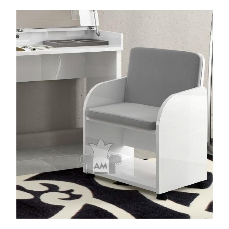 Кресло для туалетного стола Status Dream White микрофибра Вермонт