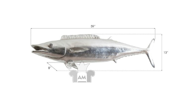 Настенный декор Phillips Collection Wahoo Fish Wall Sculpture Silver