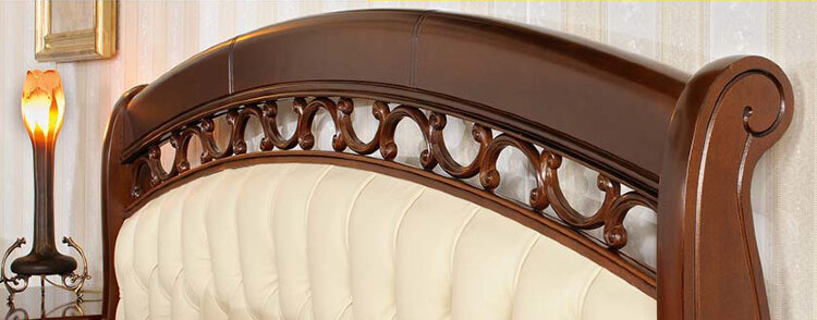 Кровать двуспальная Элеганс NTA Mobex 180×200 из массива дерева