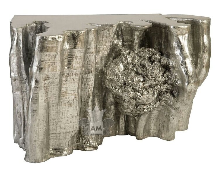 Декоративный стол Phillips Collection Giant Root Corner Table Silver Leaf