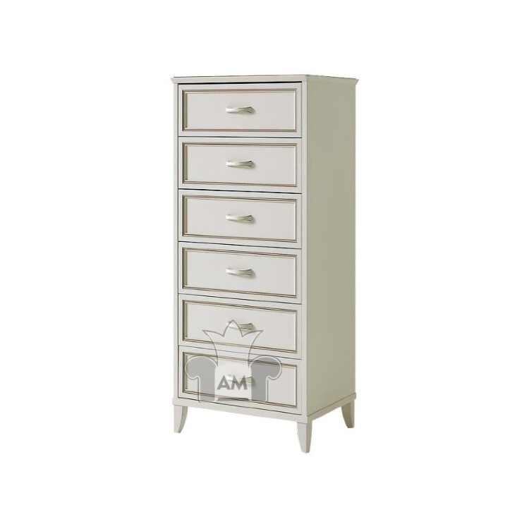 Комод высокий Camelgroup Giotto Bianco, 6 ящиков 157SET.01BA