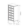 Комод высокий Camelgroup Giotto Bianco, 6 ящиков 157SET.01BA
