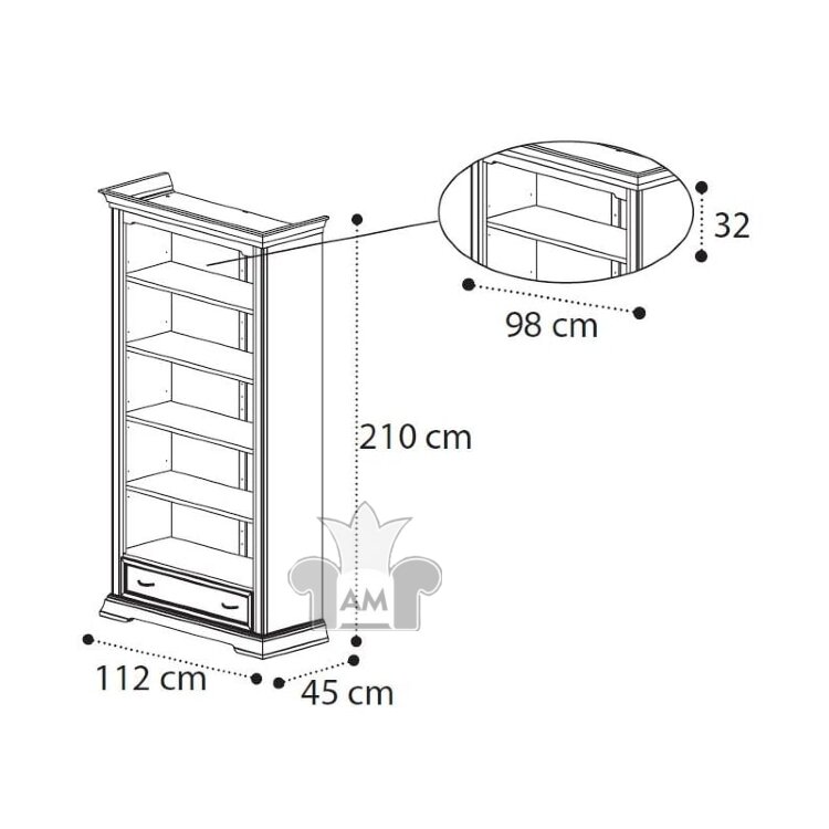 Книжный стеллаж Treviso Day Camelgroup