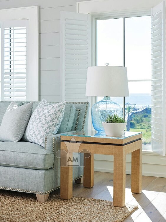 Декоративный стол LEXINGTON HARBOR RAFFIA LAMP TABLE