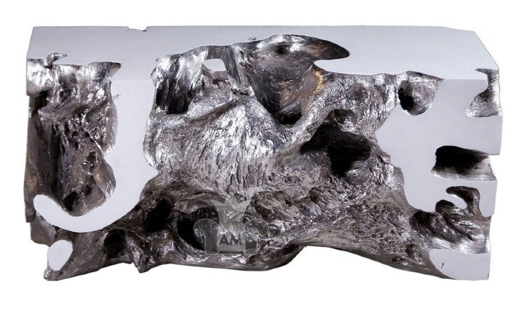 Банкетка Phillips Collection Freeform Bench White/Silver