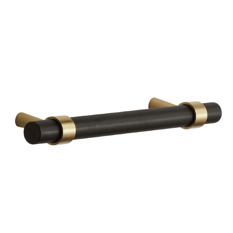 Ручка-скоба Rejuvenation Harlow L10.2cm Satin Brass and Oil-Rubbed Bronze