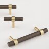 Ручка-скоба Rejuvenation Harlow L10.2cm Satin Brass and Oil-Rubbed Bronze