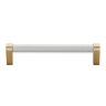 Ручка-скоба Restoration Hardware Lambeth Smooth Crystal L.10.2cm Lacquered Burnished Brass