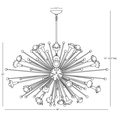 Люстра Robert Abbey Jonathan Adler Sputnik Chandelier