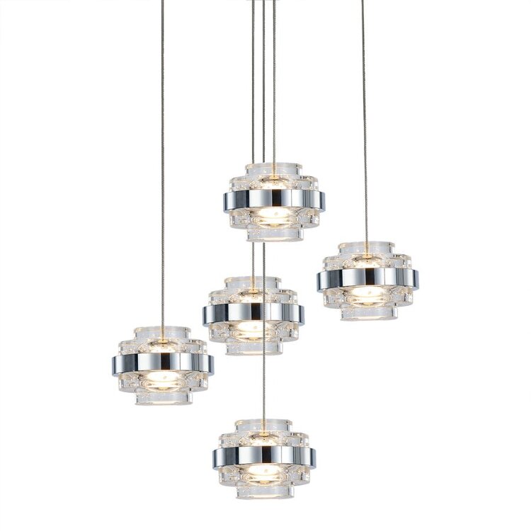 Подвесной светильник Delight Collection MD22030002-5A chrome/clear