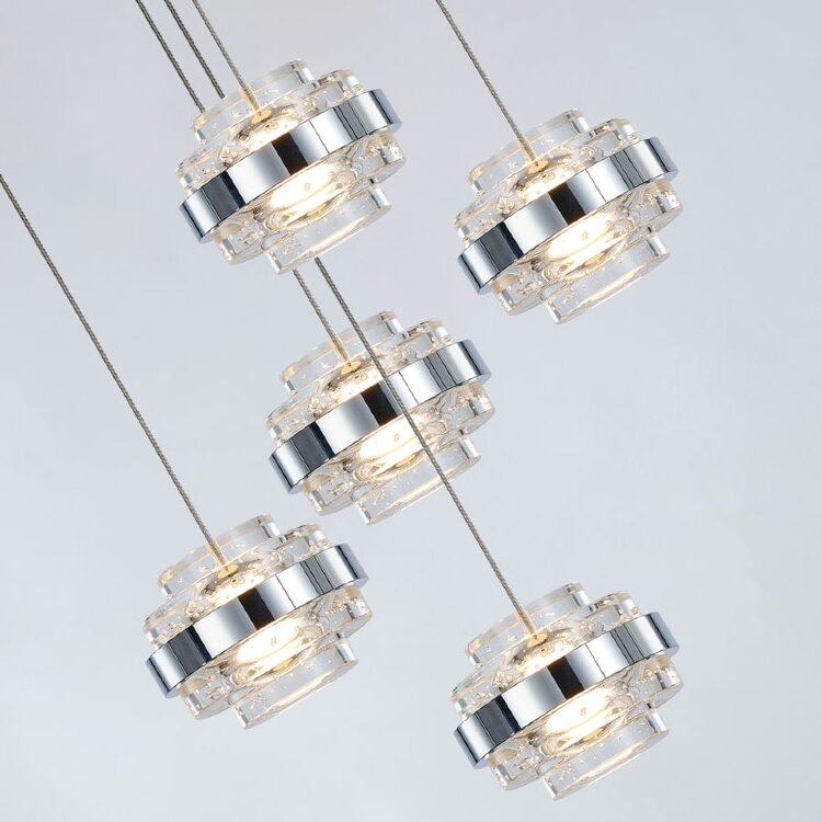 Подвесной светильник Delight Collection MD22030002-5A chrome/clear