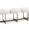 Банкетка John-Richard White Leather Button Bench