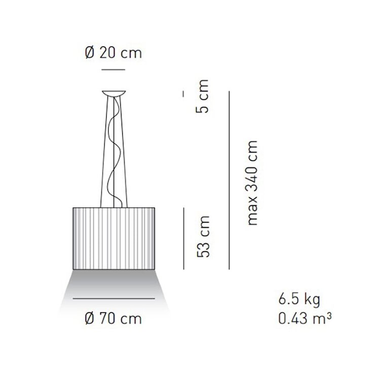 Подвесной светильник Axo Light SP SKR 070 Black/White
