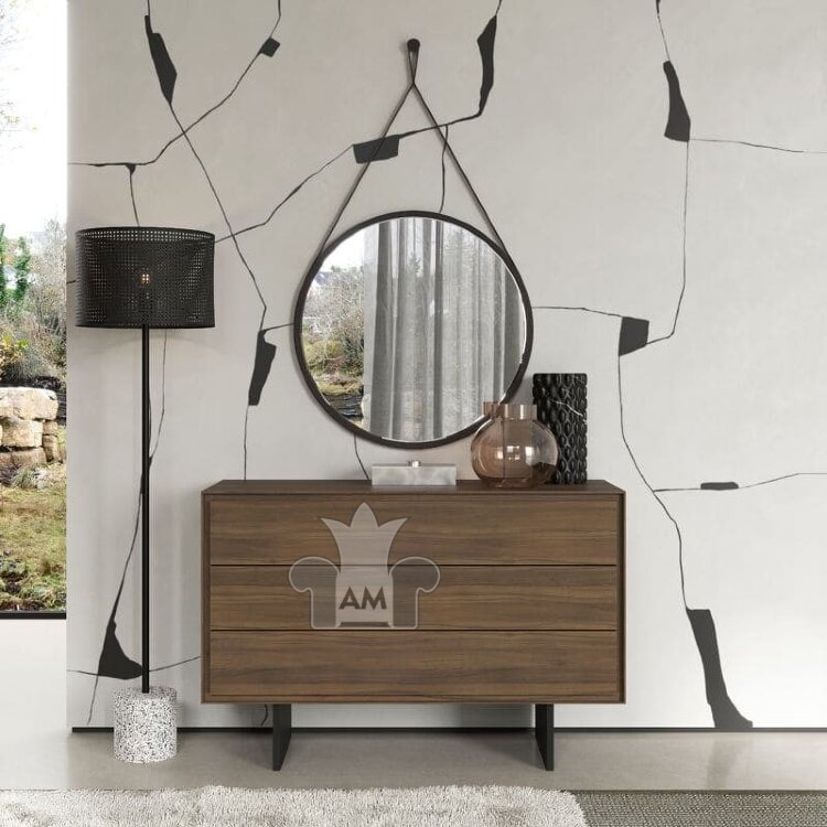 Комод MOD Interiors Miramar, три ящика, Орех F (V36F), MDI.CHD.MRM.4