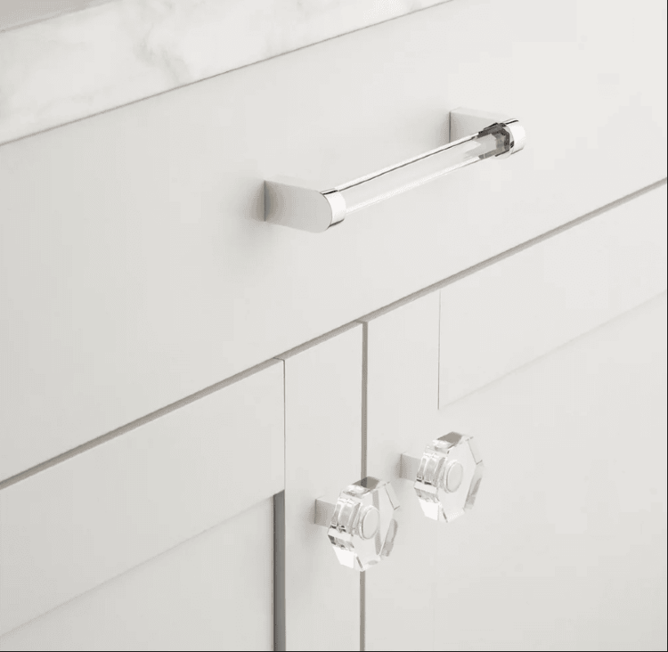 Ручка-скоба Restoration Hardware Lambeth Hexagonal Crystal L.10.2 Polished Chrome