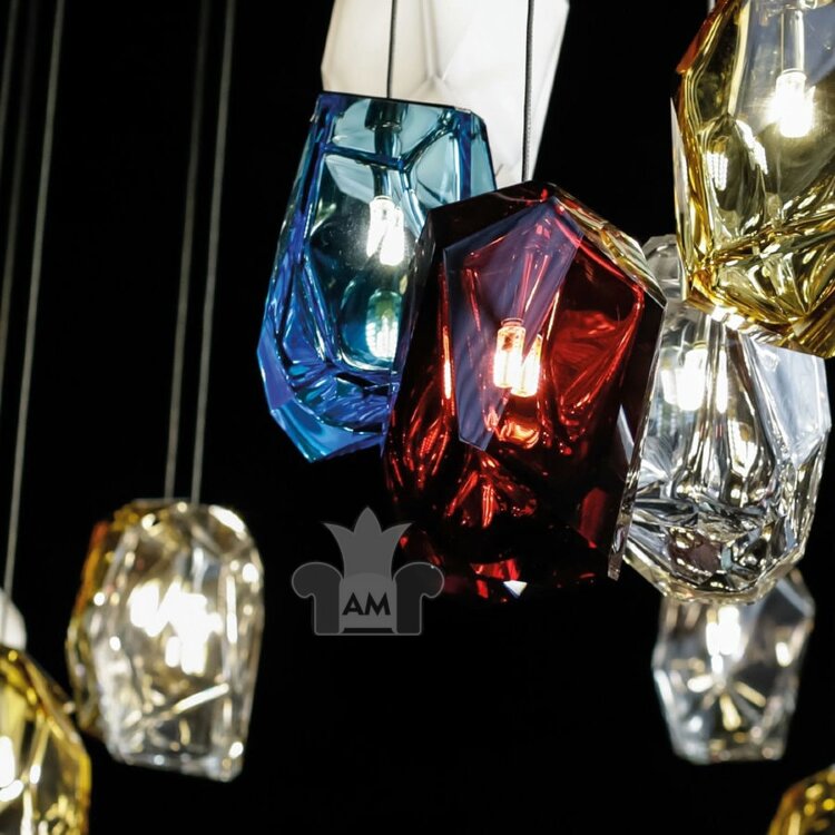 Подвесной светильник LASVIT Crystal Rock 5 multicolor