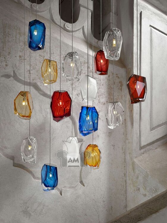 Подвесной светильник LASVIT Crystal Rock 5 multicolor