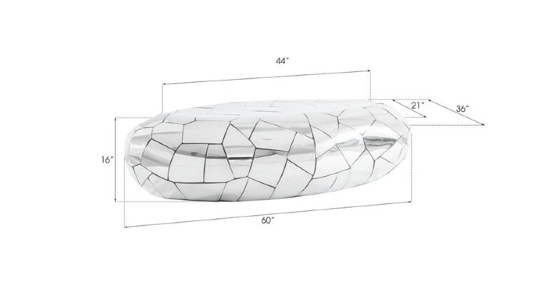 Коктейльный стол Phillips Collection Crazy Cut Oblong Coffee Table