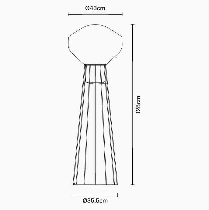 Напольный светильник Fabbian Aerostat black chrome