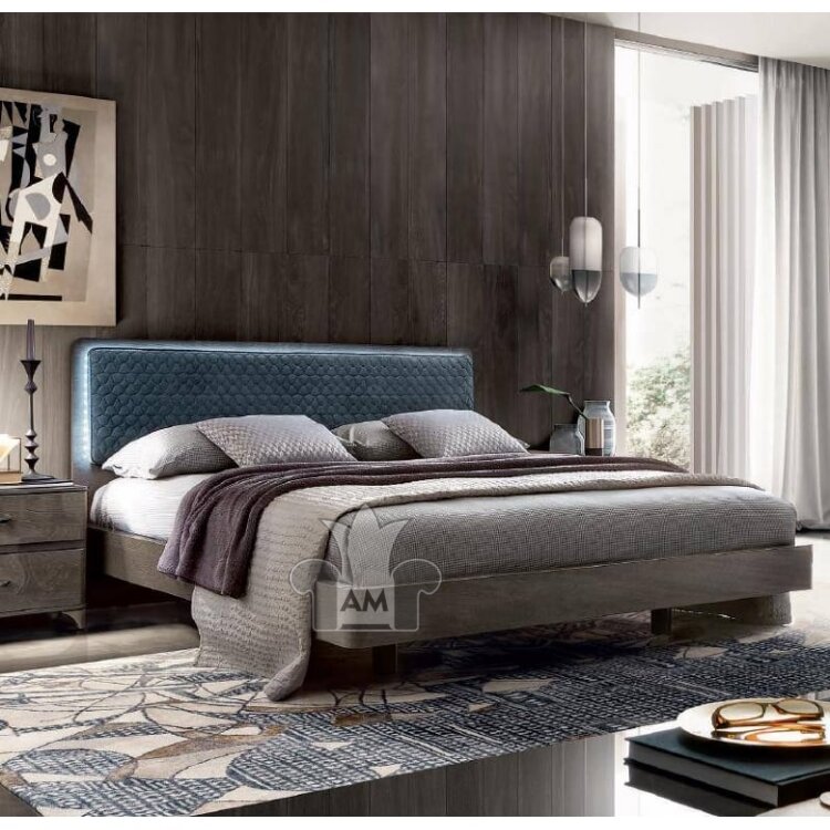 Кровать Camelgroup Maia 160х200, ткань MIRAGLIO COL. 617 BLU