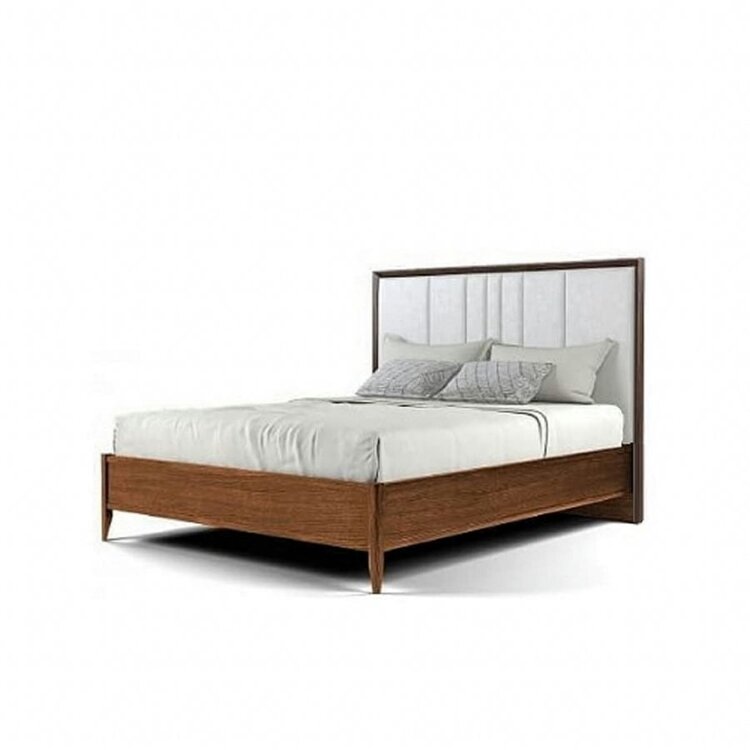 Кровать 160x200 с мягким изголовьем Тоскана, дуб табакко