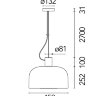 Подвесной светильник Flos Bellhop Glass bright aluminum