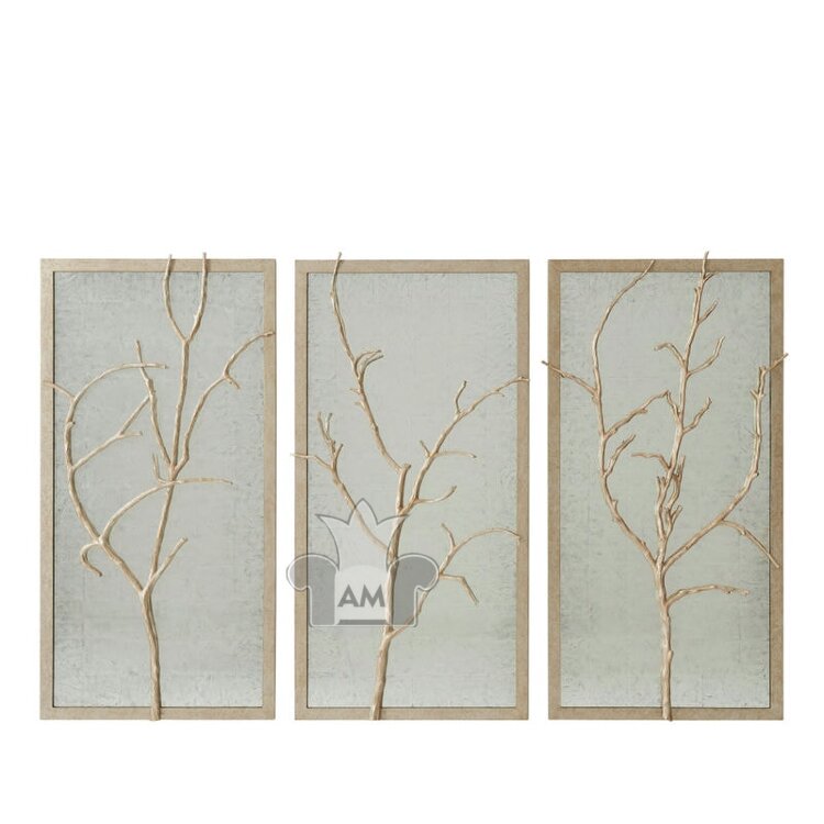Настенный декор Theodore Alexander SILVER HAWTHORN TRIO WALL MIRROR