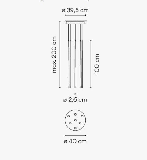 Подвесной светильник Vibia Slim 0917 Black carbon