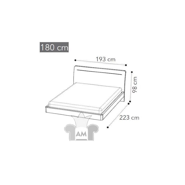 Кровать Camelgroup Maia LEGNO LUX 180x200