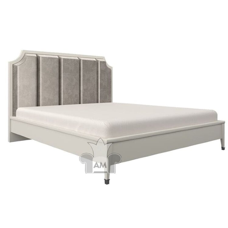 Кровать 160х200 Salerno Fratelli Barri, Бежевый матовый, ткань PIANO 04, FB.BD.SL.647