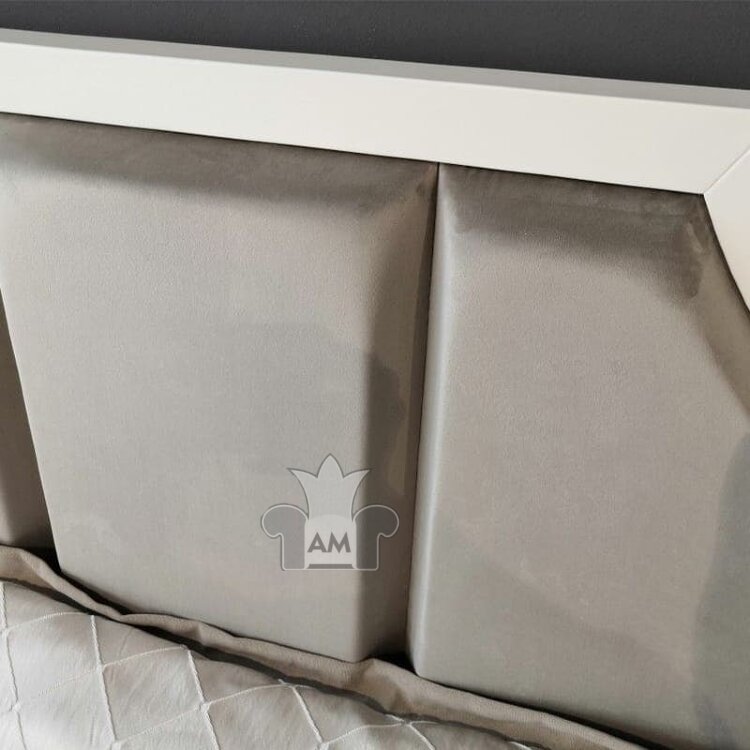 Кровать 160х200 Salerno Fratelli Barri, Бежевый матовый, ткань PIANO 04, FB.BD.SL.647