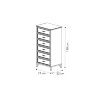 Комод высокий Camelgroup Giotto (Орех) 6 ящиков 157SET.01NO