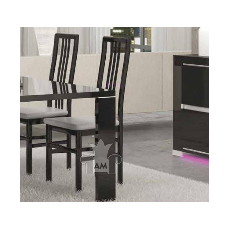Стул эконом Status Armonia Black серая экокожа