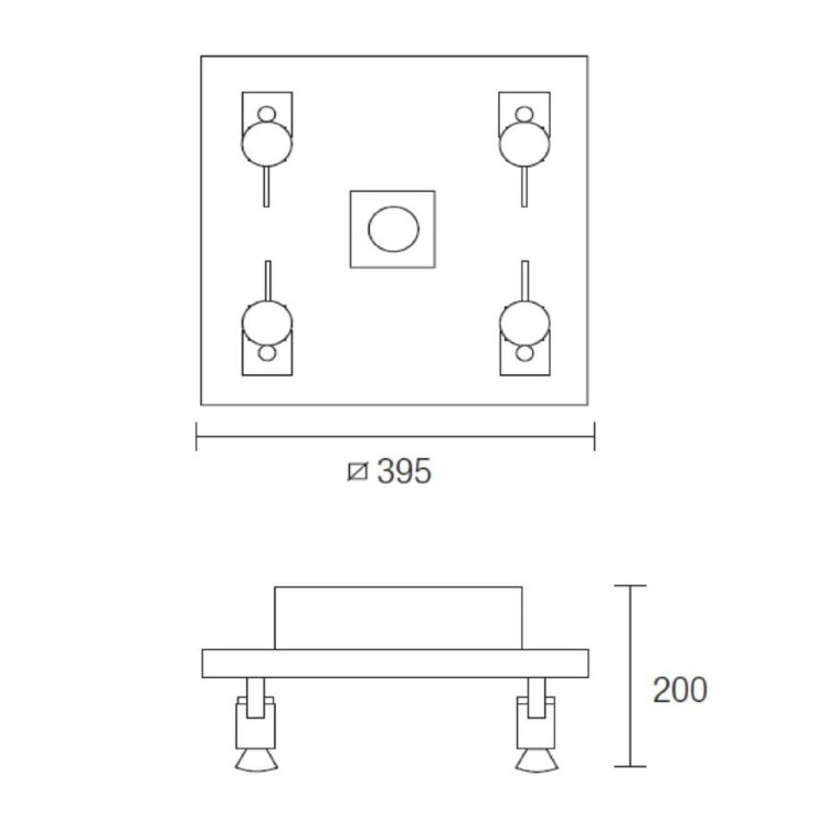 Потолочный светильник LEDS C4 415-CR