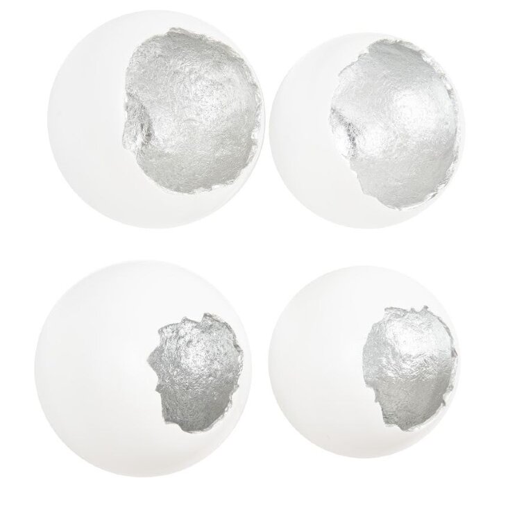 Настенный декор Phillips Collection Broken Egg Wall Art Silver, 4 шт